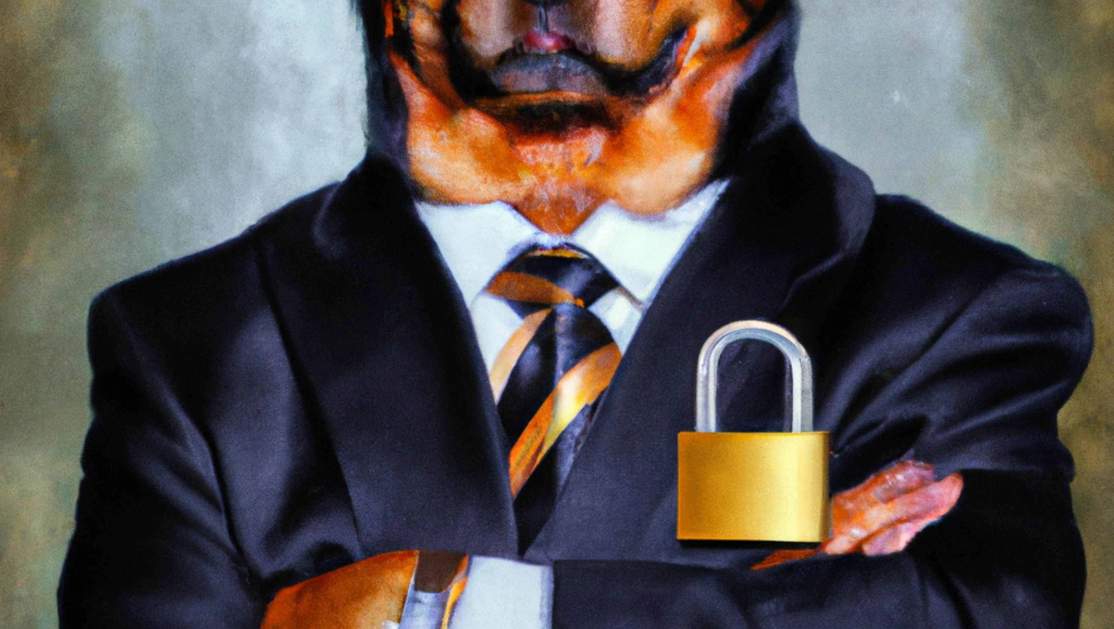 password-managers---oil-painting-of-a-rottweiler-guard-dog-with-a-suit-on-and-and-eye-glass-and-a-padlock.webp
