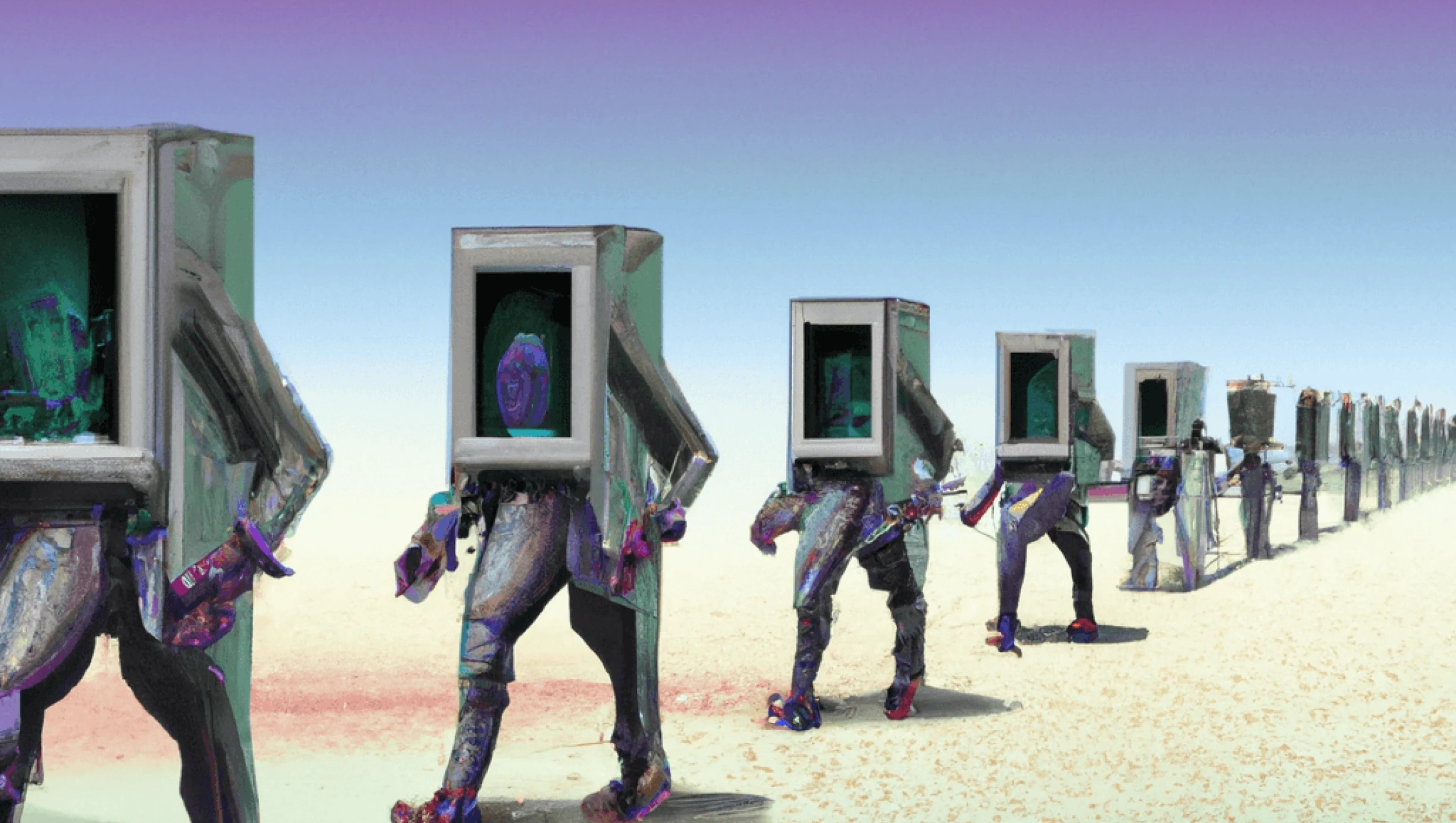 sweating-the-asset--futuristic-painting-of-old-computers-walking-in-and-old-ones-walking-out.webp